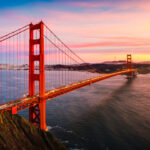 The Golden Gate Bridge at Sunset, San Francisco , CA